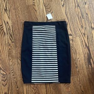 New Calvin Klein striped black white pencil skirt 6